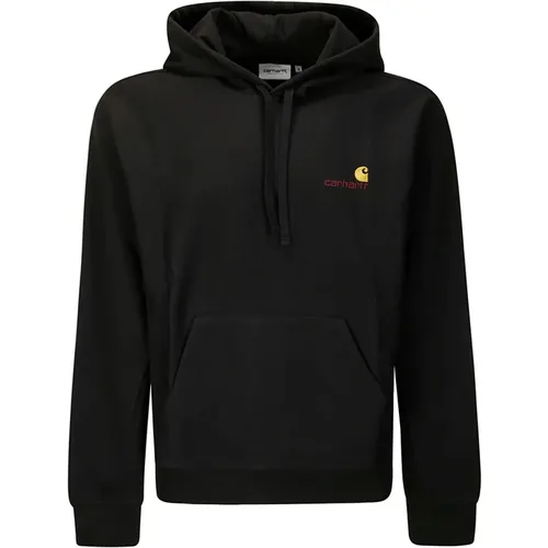 Schwarzer Hoodie mit klassischem Frontlogo , Herren, Größe: XL - Carhartt WIP - Modalova