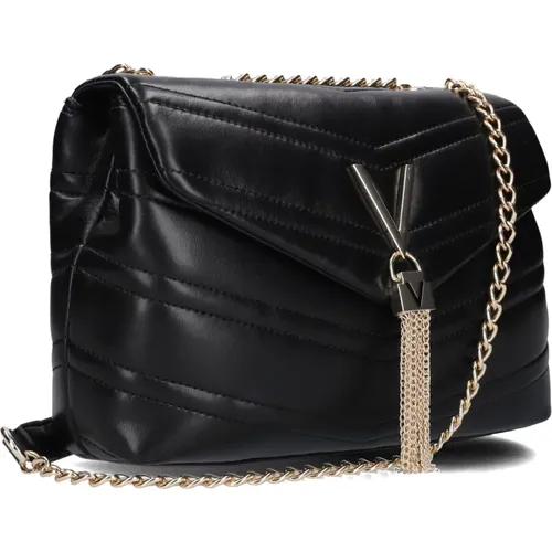 Schwarze Flap Tasche Umhängetasche , Damen, Größe: ONE Size - Valentino by Mario Valentino - Modalova