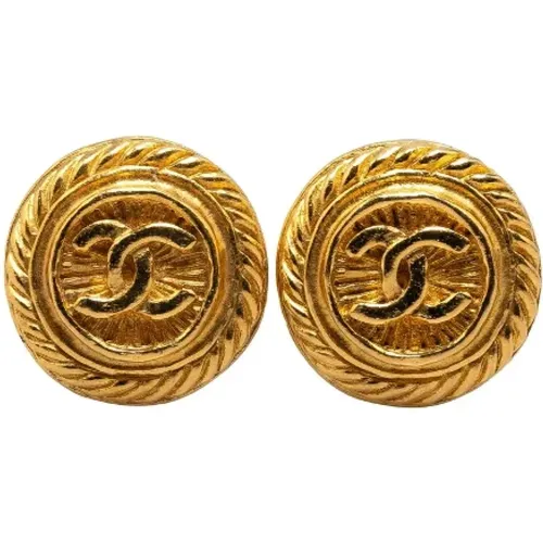 Pre-owned Jewellery, female, , Size: ONE SIZE Pre-owned Metal earrings - Chanel Vintage - Modalova