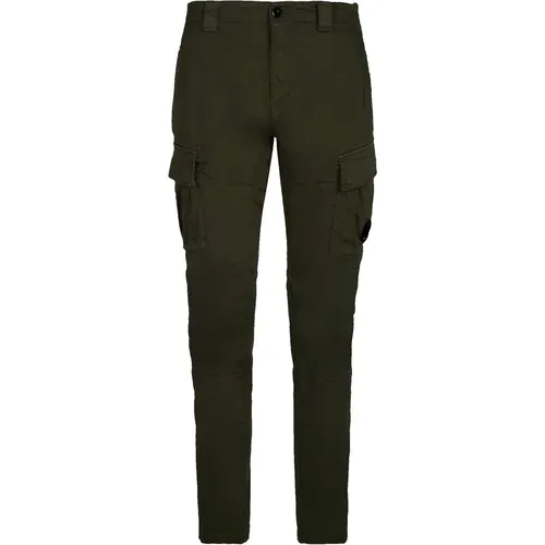 Stretch Sateen Cargo Pants Dark , male, Sizes: S, M, XL - C.P. Company - Modalova