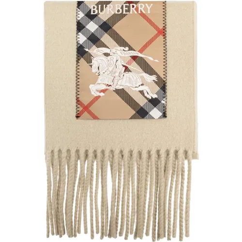 Winter Scarves, male, , Size: ONE SIZE Cashmere scarf - Burberry - Modalova