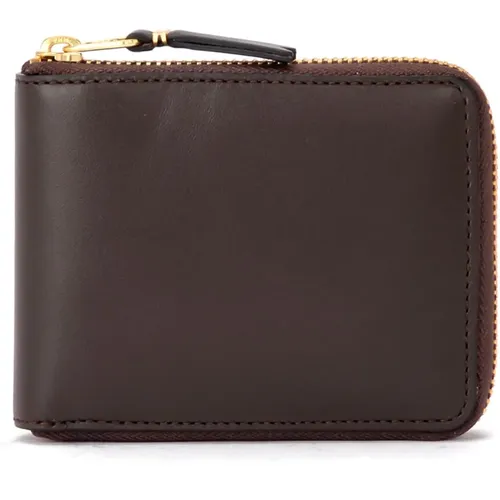 Leather Wallet with U-shaped Zipper Closure , unisex, Sizes: ONE SIZE - Comme des Garçons - Modalova