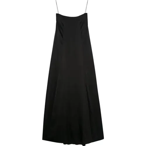 Schwarzes Seiden Stretch Kleid , Damen, Größe: L - Forte Forte - Modalova