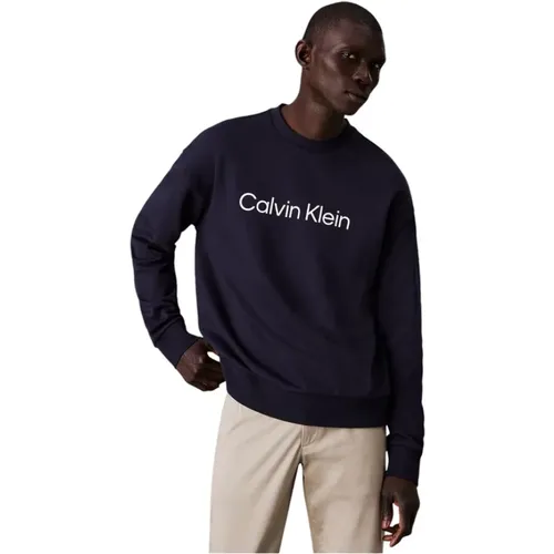 Sweatshirts, male, , Size: 2XL Crewneck Sweatshirt - Calvin Klein - Modalova