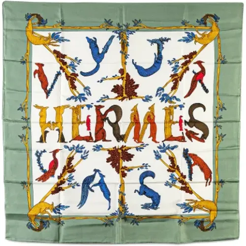 Pre-owned Scarves, female, , Size: ONE SIZE Pre-owned Silk scarves - Hermès Vintage - Modalova