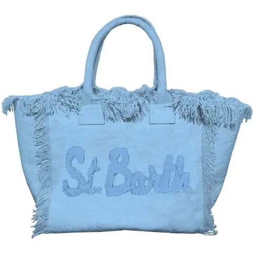 Blaue Canvas-Handtasche Vanity Patch - Saint Barth - Modalova