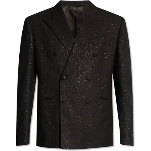 Blazers, male, , Size: XL Double-breasted blazer - Versace - Modalova