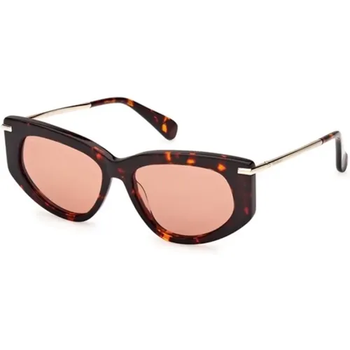 Dark Havana Sunglasses , unisex, Sizes: 54 MM - Max Mara - Modalova