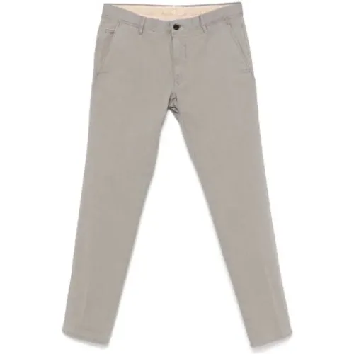 Chinos, male, , Size: W30 Ecru Cotton Blend Straight-Leg Trousers - Incotex - Modalova