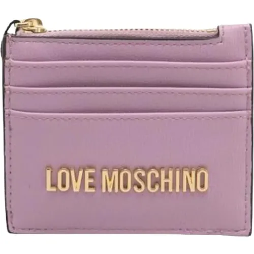 Wallets & Cardholders, female, , Size: ONE SIZE Stylish Card Holder Wallet - Love Moschino - Modalova