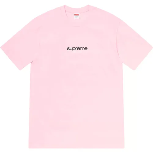 Klassisches Logo Tee Hellrosa Limited Edition , Herren, Größe: S - Supreme - Modalova