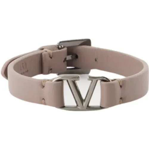 VLogo Leather Bracelet , male, Sizes: ONE SIZE - Valentino Garavani - Modalova