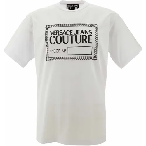 Iconic Logo Men`s T-Shirt , male, Sizes: S - Versace Jeans Couture - Modalova