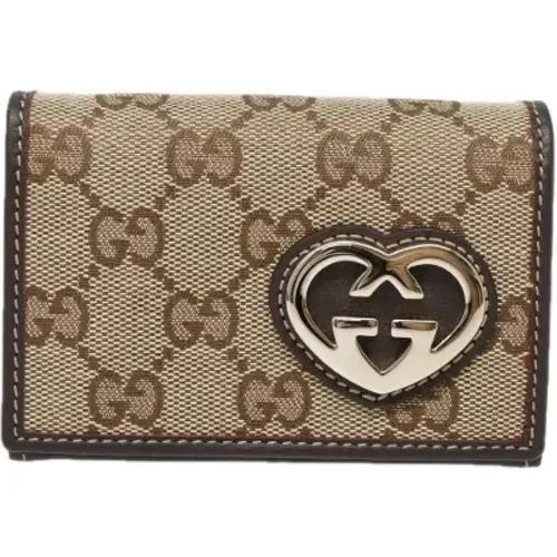 Pre-owned Wallets, female, , Size: ONE SIZE Pre-owned Canvas wallets - Gucci Vintage - Modalova