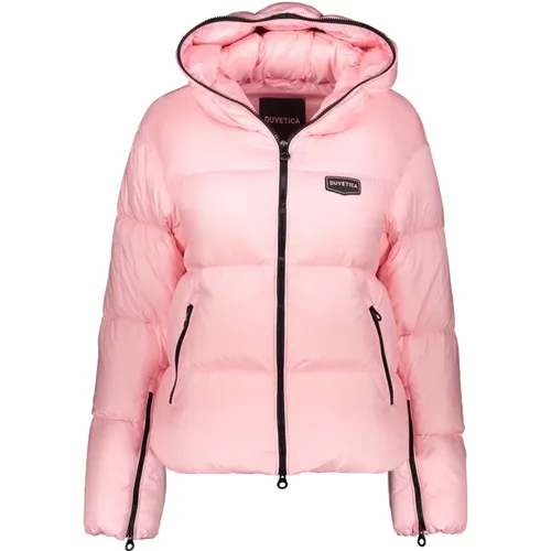 Winter Jackets, female, , Size: S Down Jacket with Hood and Zip - duvetica - Modalova