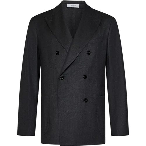 Double-Breasted Wool Silk Jacket , male, Sizes: 3XL, 2XL - Boglioli - Modalova