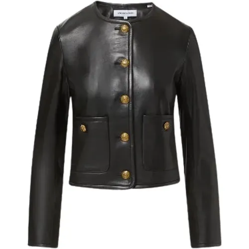 Leather Jackets, female, , Size: L Andrea Leather Jacket - Veronica Beard - Modalova