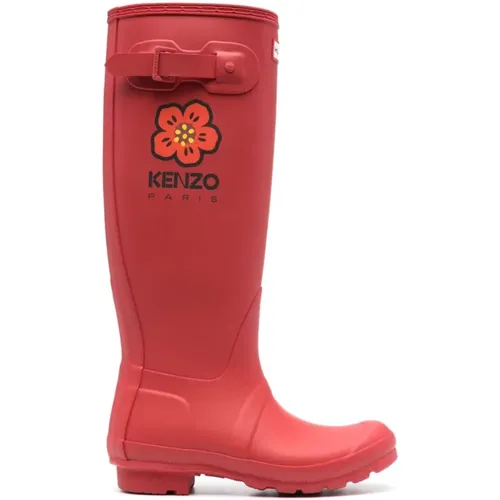 Boke Flower Wellington Boots , female, Sizes: 7 UK, 5 UK, 6 UK, 4 UK - Kenzo - Modalova