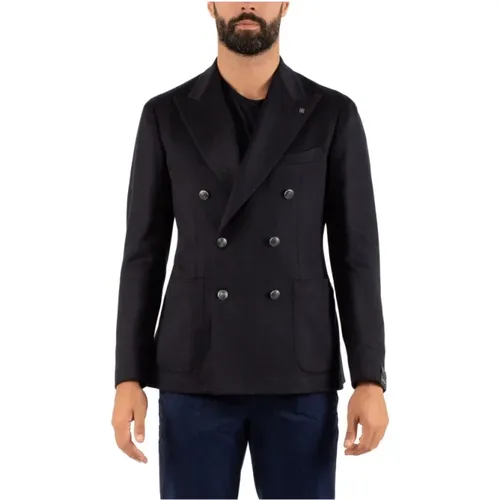 Blazers, male, , Size: M Men's Jacket Tailored Style - Tagliatore - Modalova