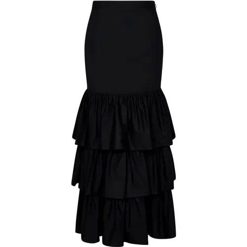 Flounce Skirt , female, Sizes: L, M, S - Moschino - Modalova