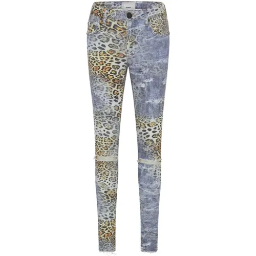 Skinny Jeans, female, , Size: W26 Leopard Print Skinny Jeans Collection - One Teaspoon - Modalova