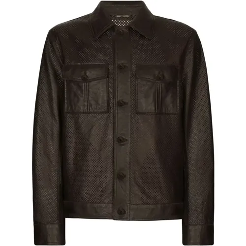 Jacket in contrasting fabrics , male, Sizes: 2XL - Dolce & Gabbana - Modalova