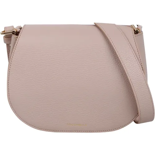 Grained leather shoulder bag with magnet closure , female, Sizes: ONE SIZE - Coccinelle - Modalova