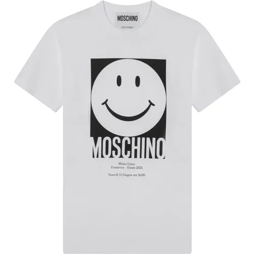 T-Shirts, female, , Size: S Stylish T-shirts and Polos 100%Co - Moschino - Modalova