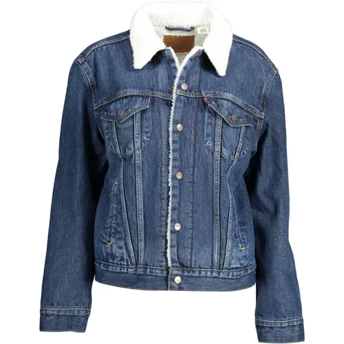 Levi's, Denim Pelz gefütterte Jacke , Damen, Größe: L - Levis - Modalova