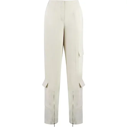 Silk trousers , female, Sizes: S, XS - Calvin Klein - Modalova