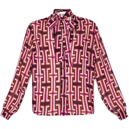 Shirts, female, , Size: S Basic Shirt Strong Macro Geometr - Liu Jo - Modalova