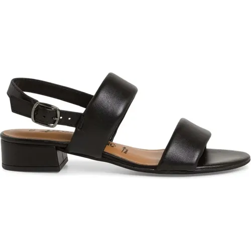 Schwarze Casual Flache Sandalen Damen , Damen, Größe: 39 EU - tamaris - Modalova