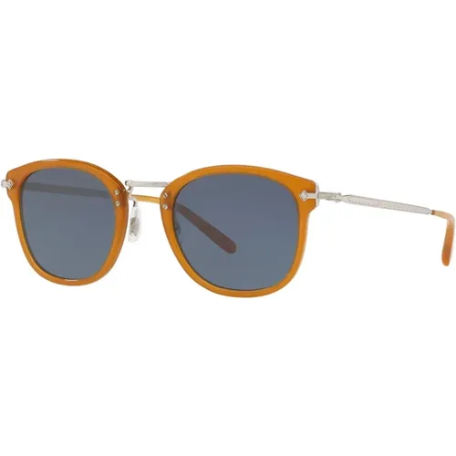 Deep Amber/Blue Sunglasses Op-506 SUN , male, Sizes: 49 MM - Oliver Peoples - Modalova