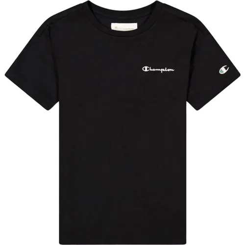 Stilvolles Schwarzes T-Shirt mit Logo - Champion - Modalova