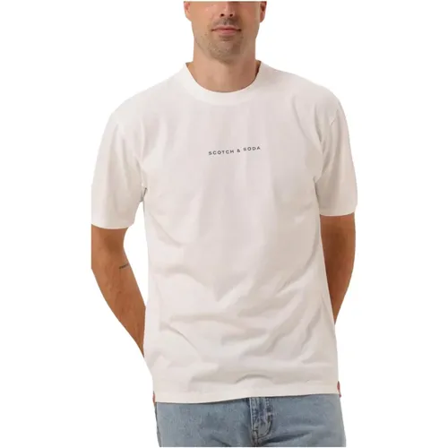 Relaxed Fit Applique Artwork T-shirt , Herren, Größe: M - Scotch & Soda - Modalova