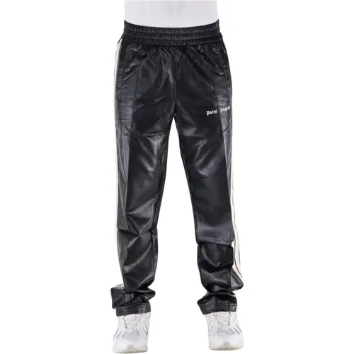 Straight Trousers, male, , Size: L Leather Trousers - Palm Angels - Modalova