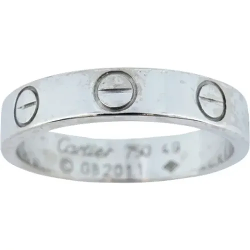 Pre-owned Jewellery, female, , Size: ONE SIZE Pre-owned White Gold rings - Cartier Vintage - Modalova