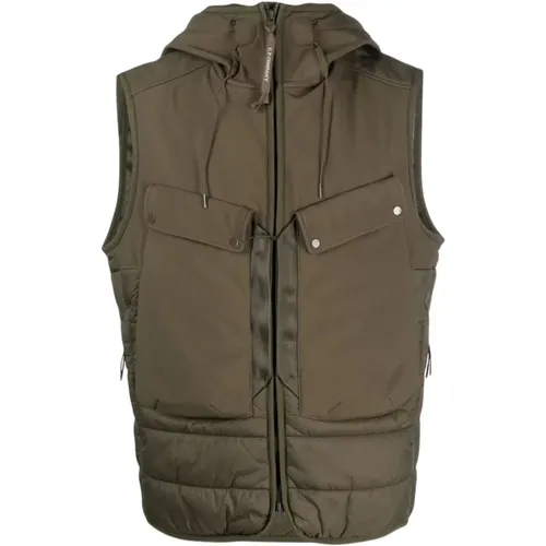 Adjustable Goggle Hood Sleeveless Jacket , male, Sizes: 3XL - C.P. Company - Modalova