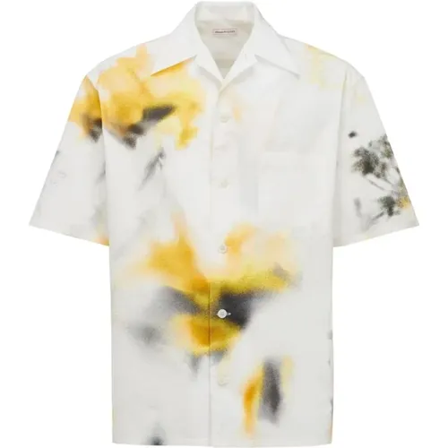 Obscured Floral Print Shirt , male, Sizes: L - alexander mcqueen - Modalova