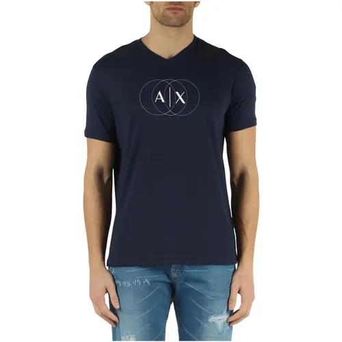 T-Shirts, male, , Size: M Tops - Armani Exchange - Modalova