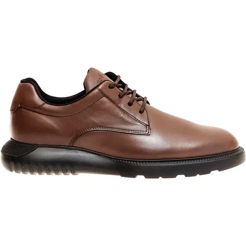 Leather Lace-Up Shoes - Size 39 , male, Sizes: 8 1/2 UK, 10 UK, 9 UK, 6 1/2 UK, 9 1/2 UK, 11 UK - Hogan - Modalova