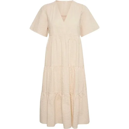 Pearled Ivory Summer Dress , female, Sizes: M - Part Two - Modalova