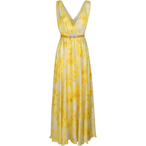 Floral Print Maxi Dress , female, Sizes: XS - Liu Jo - Modalova