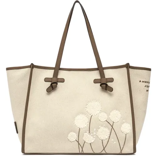 Handmade Embroidered Shopping Bag , female, Sizes: ONE SIZE - Gianni Chiarini - Modalova