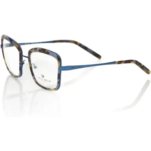 Glasses, female, , Size: ONE SIZE Square Eyeglasses Havana Blue Pattern - Frankie Morello - Modalova