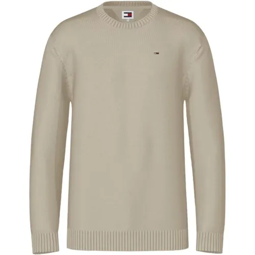 Klassischer O-Neck Pullover , Herren, Größe: S - Tommy Hilfiger - Modalova