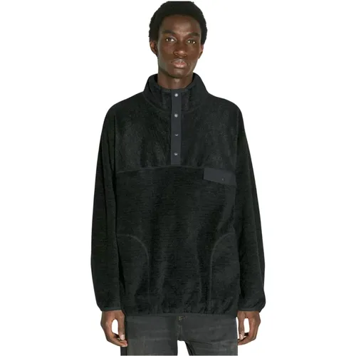 Fleece Half-Button Sweatshirt , Herren, Größe: L - Comme des Garçons - Modalova