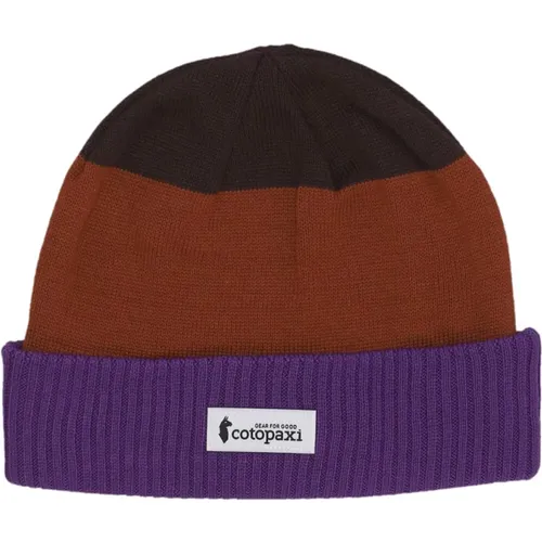 Beanies, unisex, , Size: ONE SIZE Color-block Beanie Black/violet/rusty - Cotopaxi - Modalova