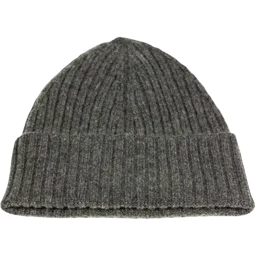 Beanies, male, , Size: ONE SIZE Ribbed Cashmere Beanie - Kangra - Modalova