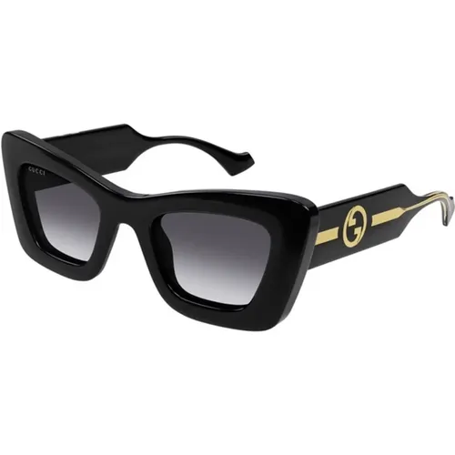 Grey Sunglasses Gg1552S 001 , female, Sizes: 49 MM - Gucci - Modalova